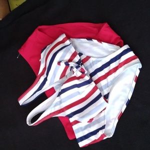 XL Swimsuit -  3 piece, solid and stripes